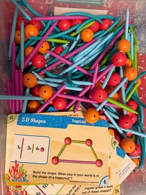 Kids Building Bead and Connector Set - Multicolor